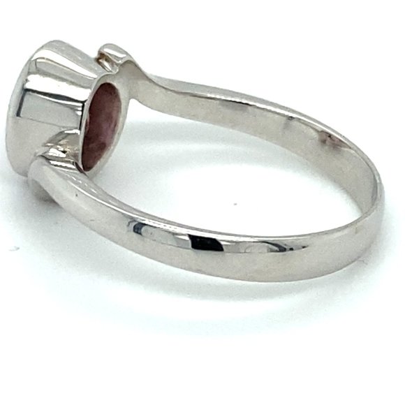 Pink Tourmaline 1.35ct Solid 18K White Gold Ring - Picture 5 of 6